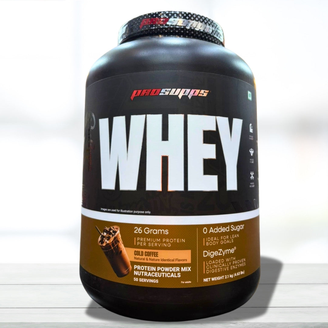 ProSupps Whey Protein | 26g Protein per Serving | 2.1kg | Cold Coffee Flavor | High-Quality Whey Supplement