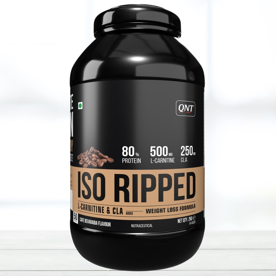 QNT ISO Ripped | Whey Protein Isolate Powder 2 Kg 50 Servings Cafe Flavor - The Muscle Kart.com