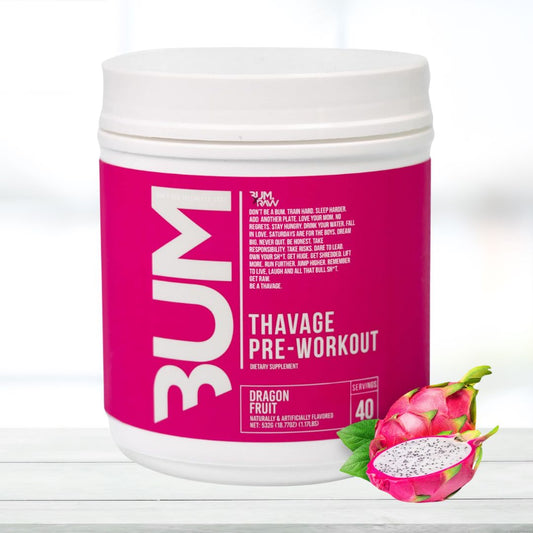 Raw Nutrition CBUM Thavage Pre-Workout - Dragon Fruit (40 Servings) Imported - The Muscle Kart.com