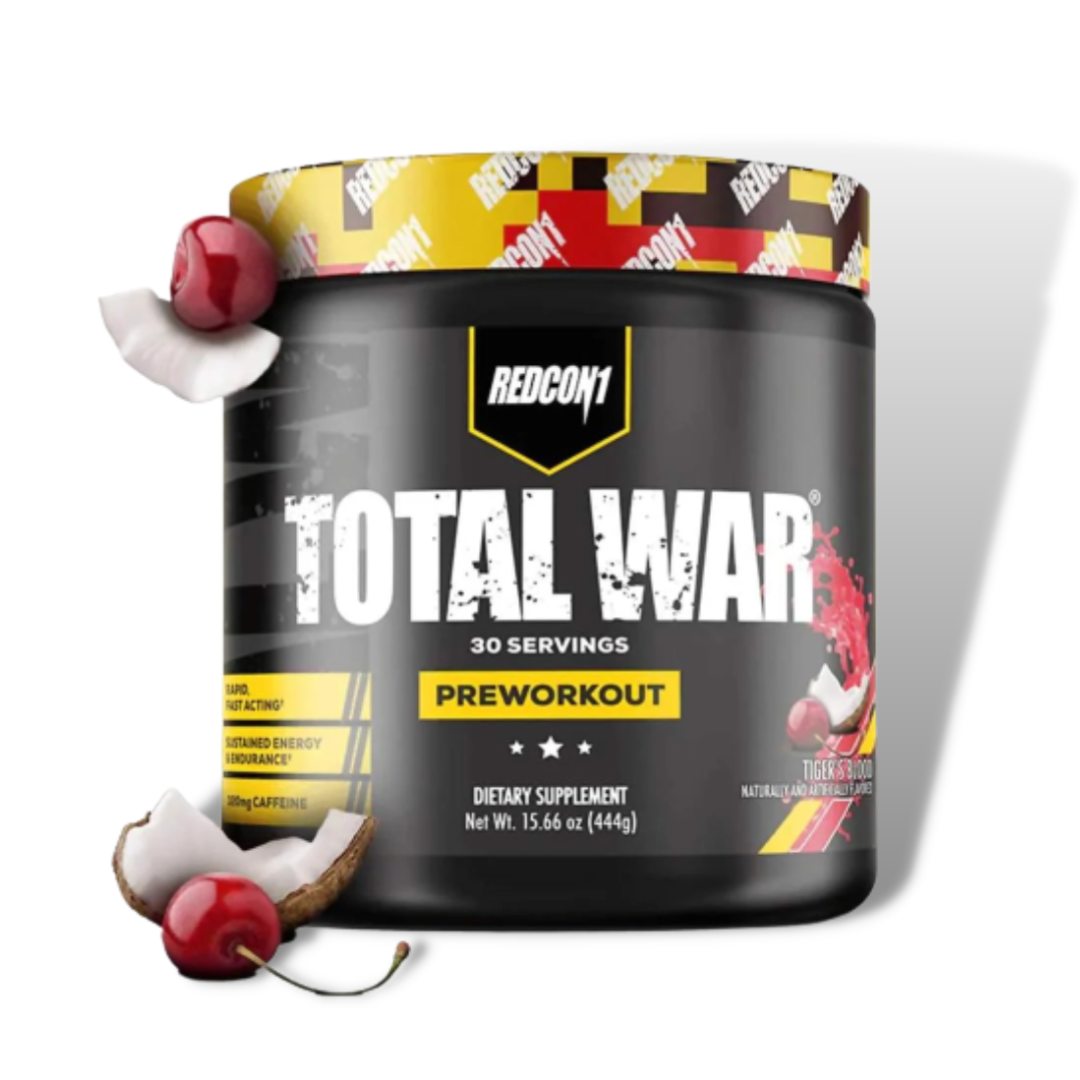 Redcon1 Total War Pre Workout 30 Servings New Tiger'S Blood Flavor
