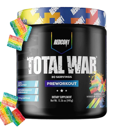 Redcon1 Total War Pre Workout 30 Servings Rainbow Candy Flavor