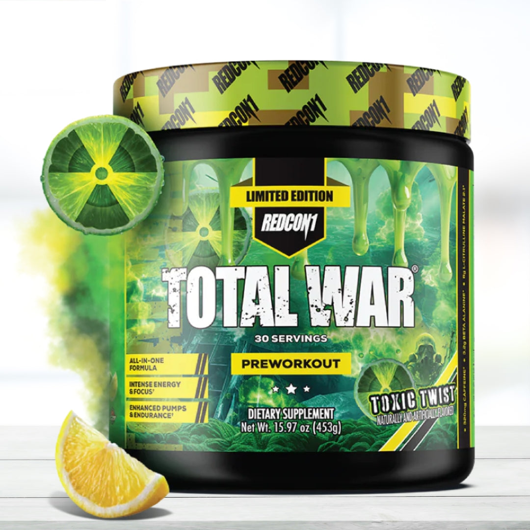 Redcon1 Total War Pre Workout 30 Servings – Sour Mystery Flavor | Limited Edition | Official Imported
