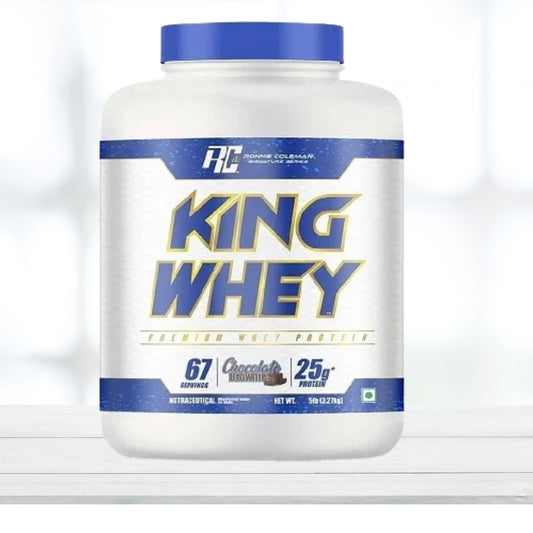 Ronnie Coleman King Whey Protein Powder 2.27 kg (5 lb) Chocolate Brownie | 24g Protein | Muscle Recovery & Lean Muscle