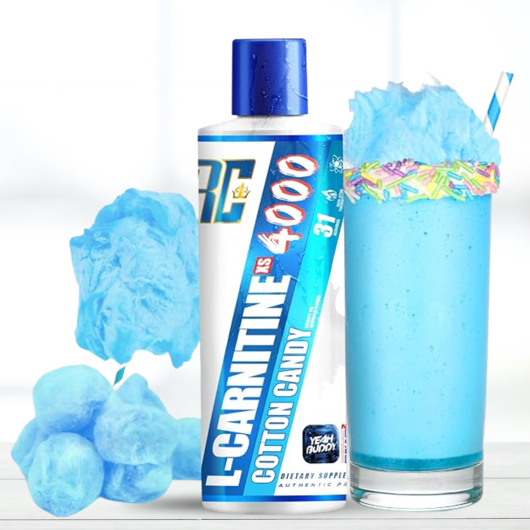 Ronnie Coleman Signature Series L-Carnitine XS 4000 Liquid, Stimulant-Free, Sugar-Free, Zero Carb, Cotton Candy Flavor, 16 oz