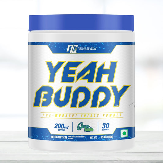 Ronnie Coleman Signature Series Yeah Buddy Pre-Workout 270g – Strawberry Lemonade Flavor | Explosive Energy, Intense Focus & Muscle Pump Formula - The Muscle Kart.com