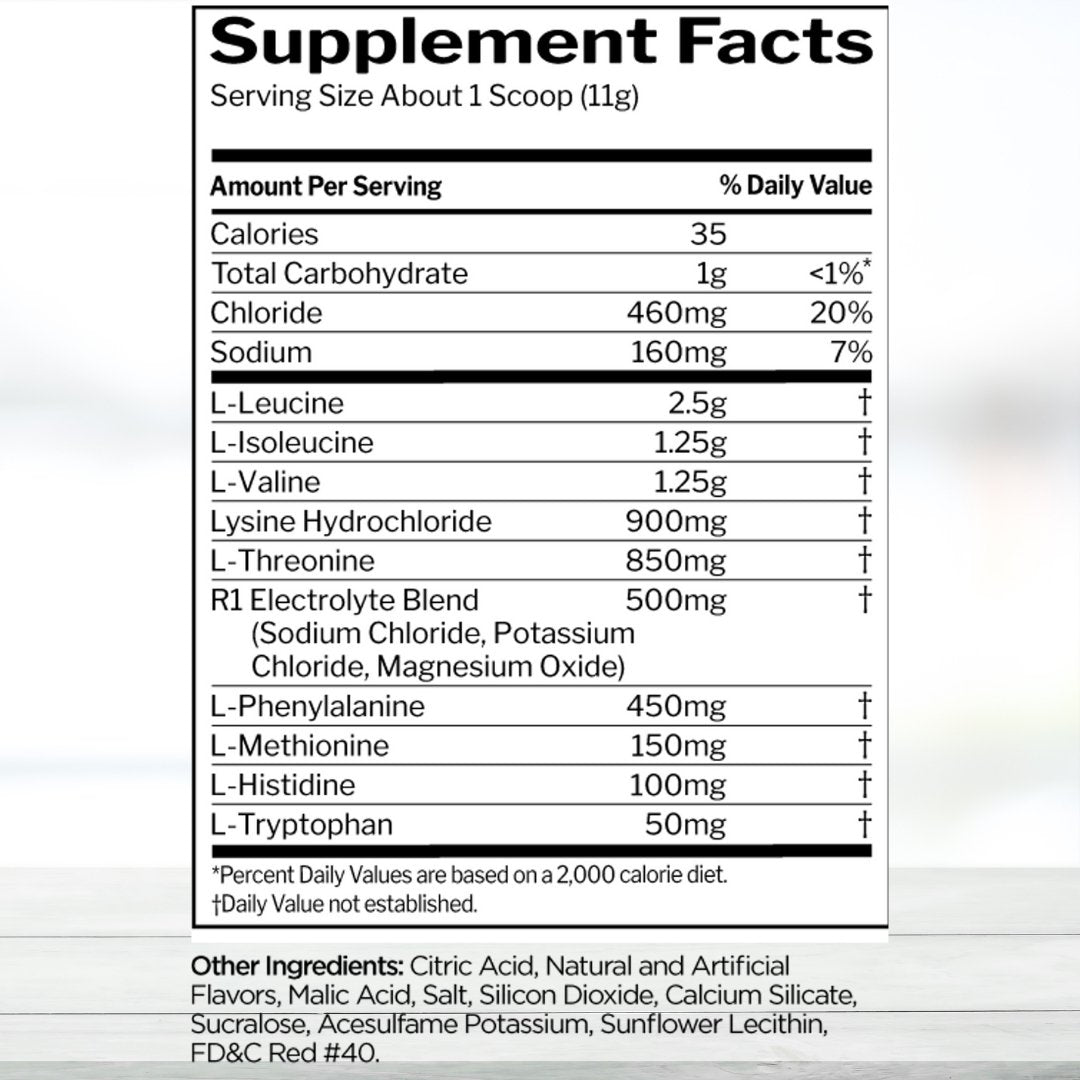 Rule One Essential Amino 9 (EAA) Powder – Sour Watermelon Flavour | 30 Servings | Official Import - The Muscle Kart.com