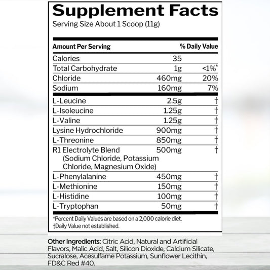 Rule One Essential Amino 9 (EAA) Powder – Sour Watermelon Flavour | 30 Servings | Official Import