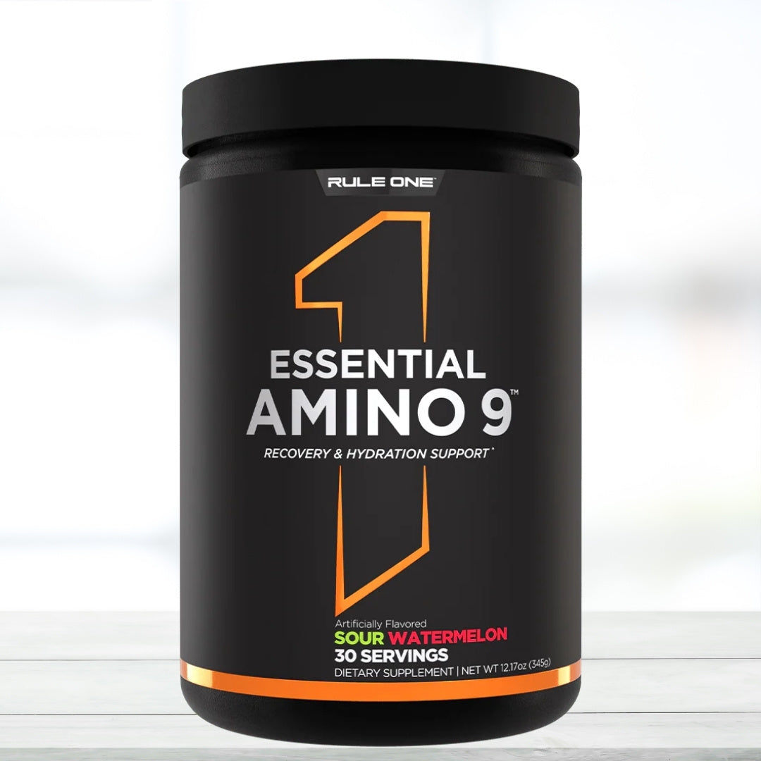 Rule One Essential Amino 9 (EAA) Powder – Sour Watermelon Flavour | 30 Servings | Official Import - The Muscle Kart.com