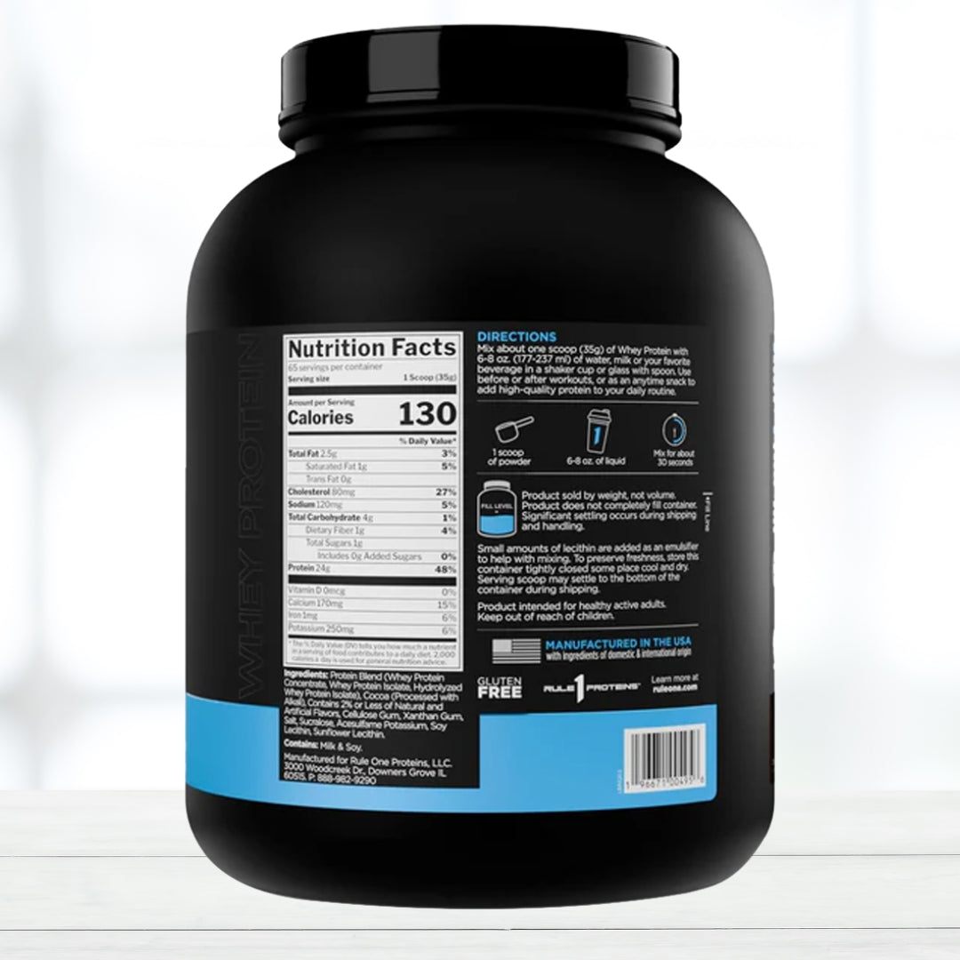 Rule One R1 Whey Blend Protein (5 Lbs) Flavour - Chocolate Fudge With Official Importer MRP SSNC