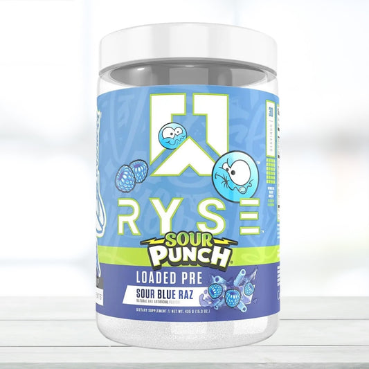 Ryse Loaded Pre Workout Powder | 30 Servings | Sour Green Apple Flavor | Energy, Focus & Performance Formula - The Muscle Kart.com