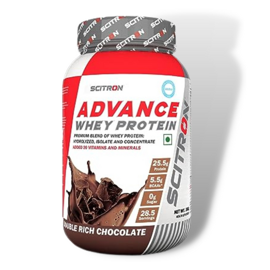 SCITRON Advance Whey Protein 28.5 Servings 1kg Chocolate Flavor