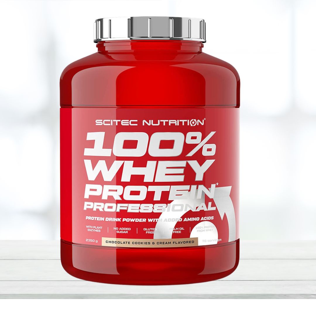 SciTec 100% Whey Protein Professional Chocolate Cookies & Cream 2.35kg | High Protein Whey Powder with BCAAs & Amino Acids