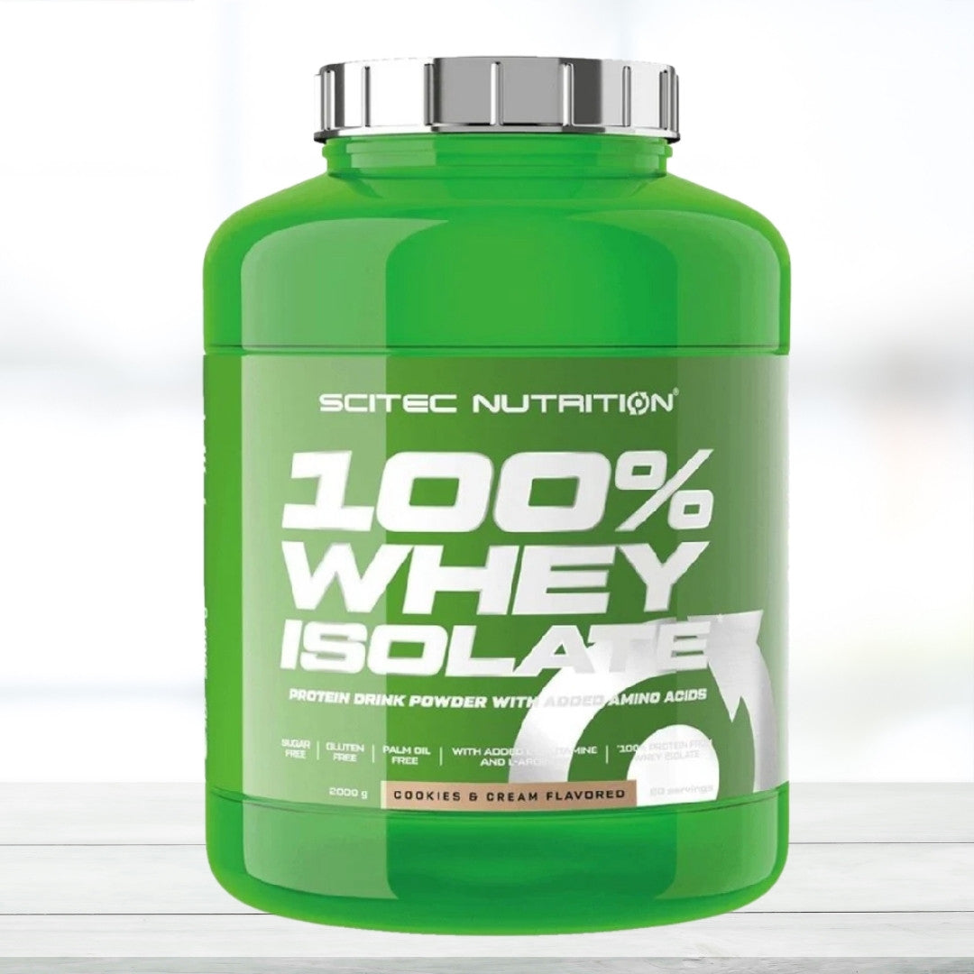 Scitec Nutrition 100% Whey Isolate Protein Powder 2kg (80 Servings) – Cookies & Cream Flavor