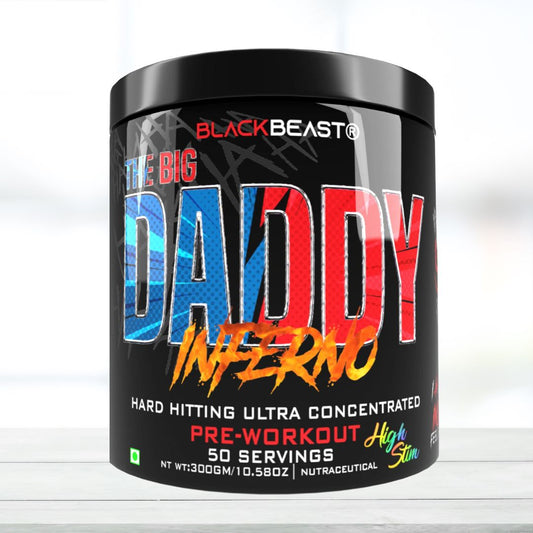 BLACK BEAST The Big Daddy Inferno Pre-Workout – PsychoPath Punch Flavor, 50 Servings | High-Stim Energy & Focus Supplement