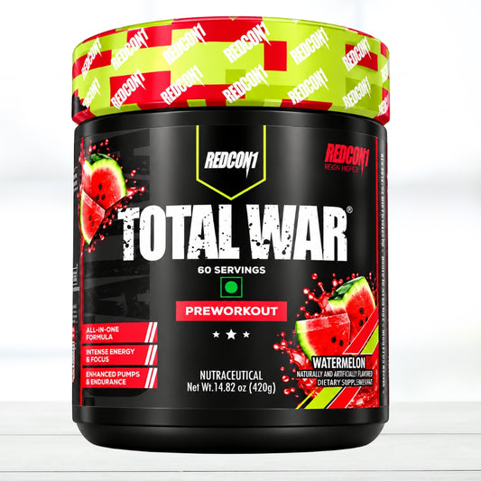 Redcon1 Total War Pre Workout 60 Servings –  WATERMELON FLAVOUR - The Muscle Kart.com