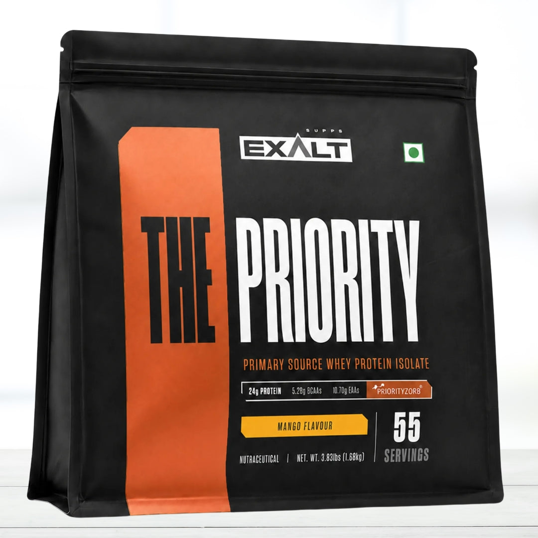 Exalt Supps The Priority Whey Protein 55 Servings Mango Flavour | Whey Protein Powder