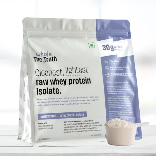 The Whole Truth Raw Protein Isolate 2kg – 30g Protein, Unflavored Super Saver Pack
