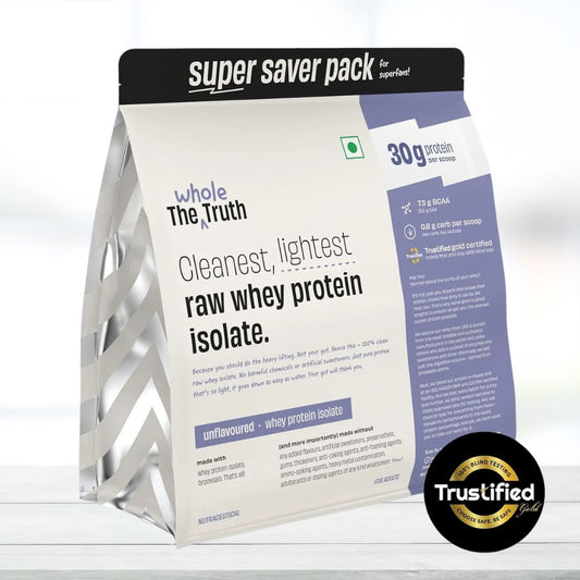 The Whole Truth Raw Protein Isolate 2kg – 30g Protein, Unflavored Super Saver Pack