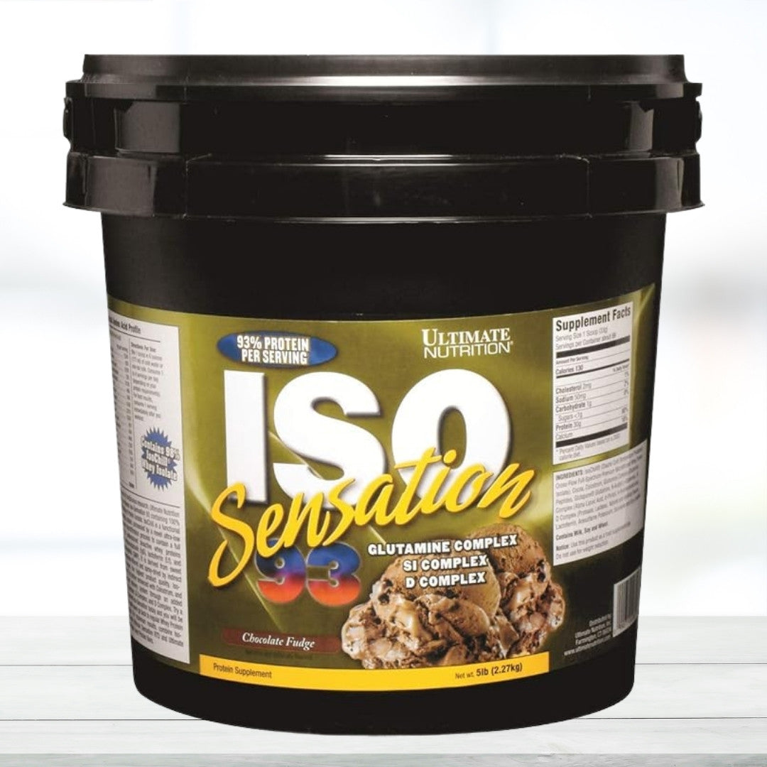 Ultimate Nutrition ISO Sensation 93 | 5 lbs | Premium Whey Protein Isolate | With Official MRP Scratch & Verify | Imported - The Muscle Kart.com