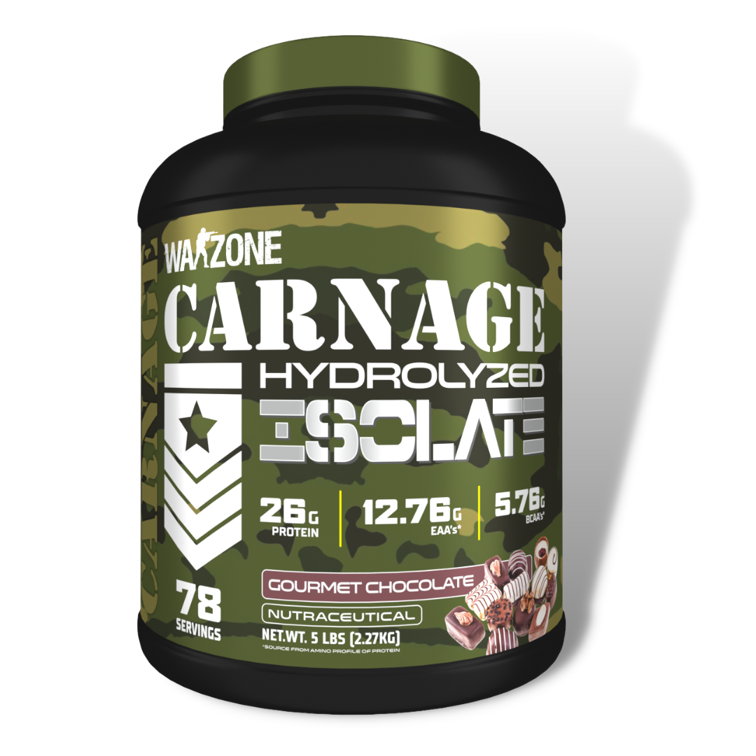 WarZone Carnage Whey Protein Isolate 5 lbs 78 Servings Gourmet Chocolate Flavor
