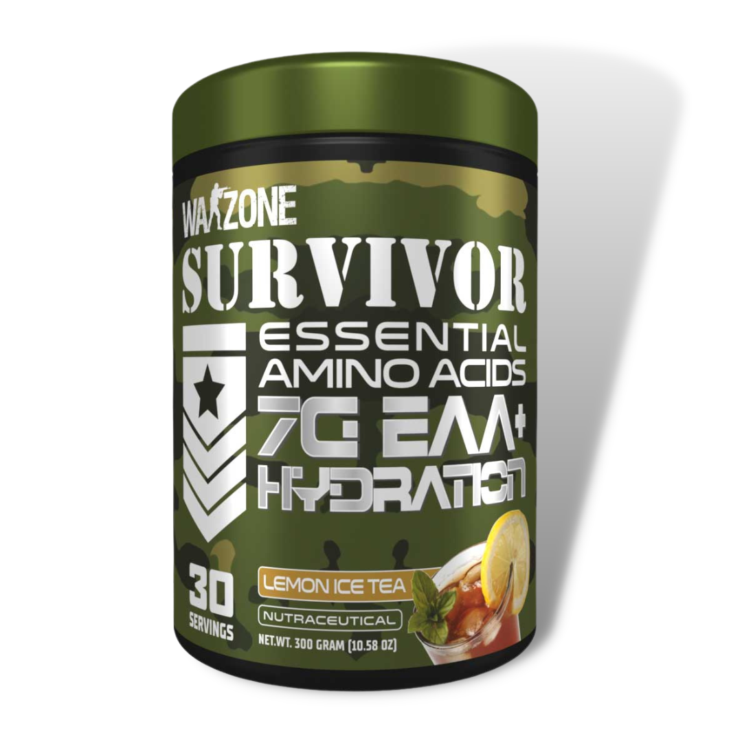 WarZone Survivor EAAS 7g EAA + Hydration Lemon Ice Tea Flavor