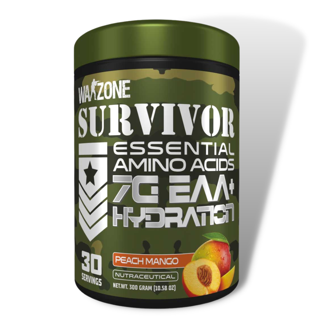 WarZone Survivor EAAS 7g EAA + Hydration Peach Mango Flavor