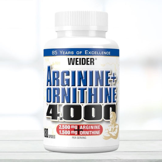 Weider Arginine Plus Ornithine 4000mg – 180 Capsules| Official MRP