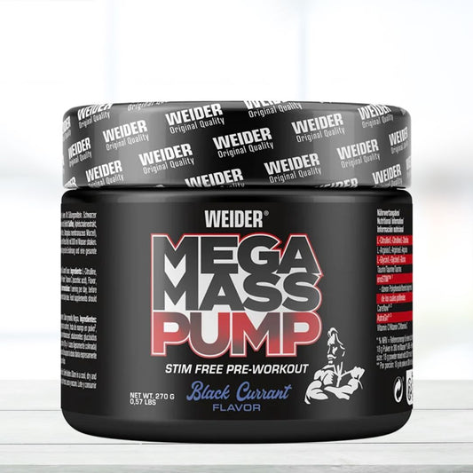 Weider Mega Mass Pre-Workout Powder – 270g | Energy & Focus Support Supplement