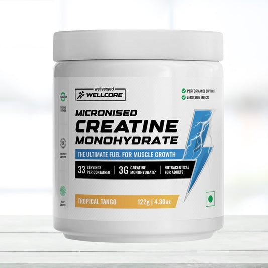 Wellcore - Pure Micronised Creatine Monohydrate (122g, 33 Servings) Tropical Tango