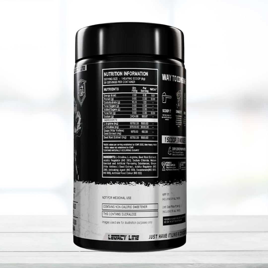 William Bonac Pumptrix Nitric Oxide Booster Pre-Workout – Fruit Punch, 30 Servings