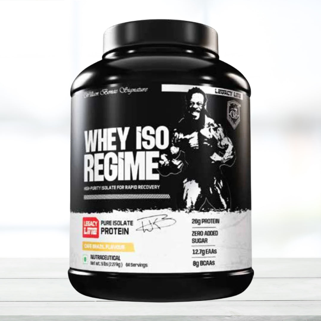 William Bonac Whey Iso Regime 2.2kg – 64 Servings, 26g Protein, Fast-Absorbing Whey Isolate Powder