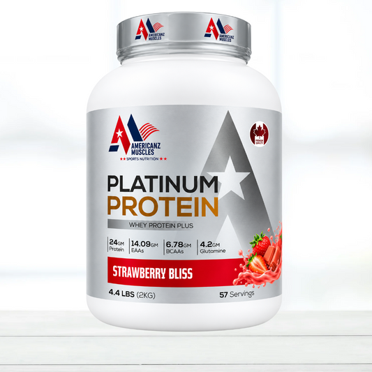 Americanz Muscle Whey Protein Plus 4.4 lbs (2 kg) – Whey Protein Powder | Lab Tested | Strawberry Bliss flavour