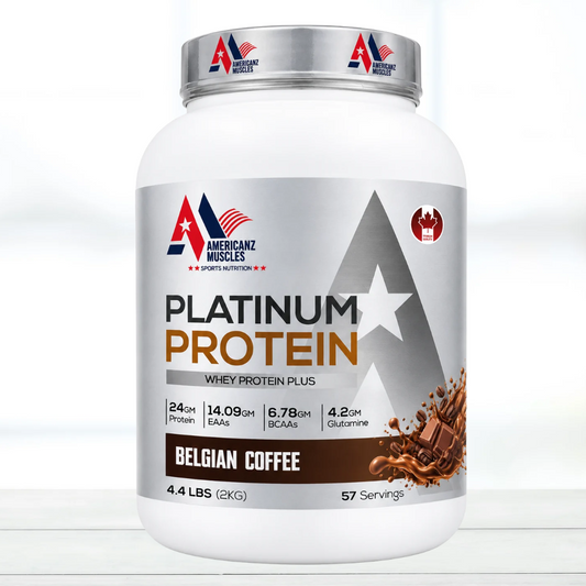 Americanz Muscle Whey Protein Plus 4.4 lbs (2 kg) – Whey Protein Powder | Lab Tested | Belgian Coffee flavour