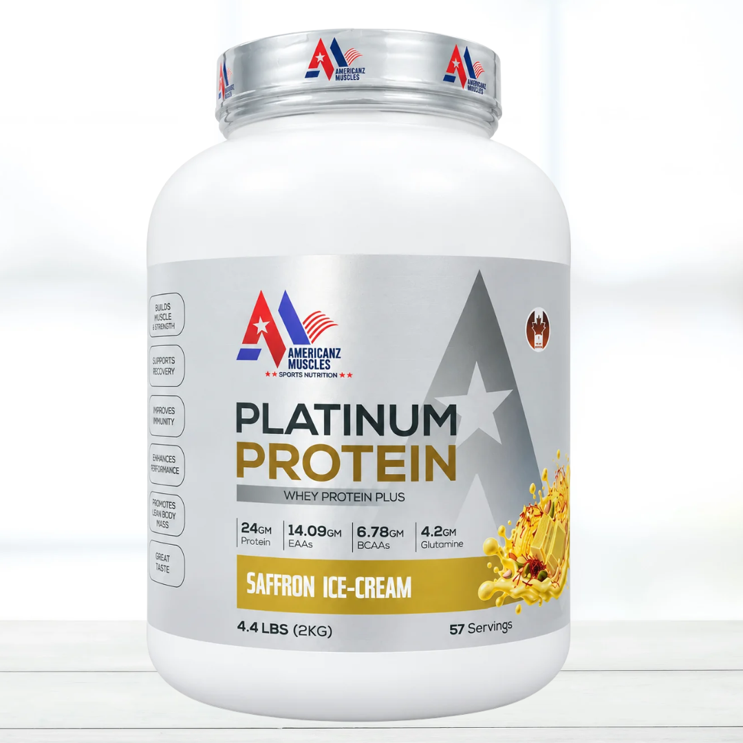 Americanz Muscle Whey Protein Plus 4.4 lbs (2 kg) – Whey Protein Powder | saffron ice-cream flavour