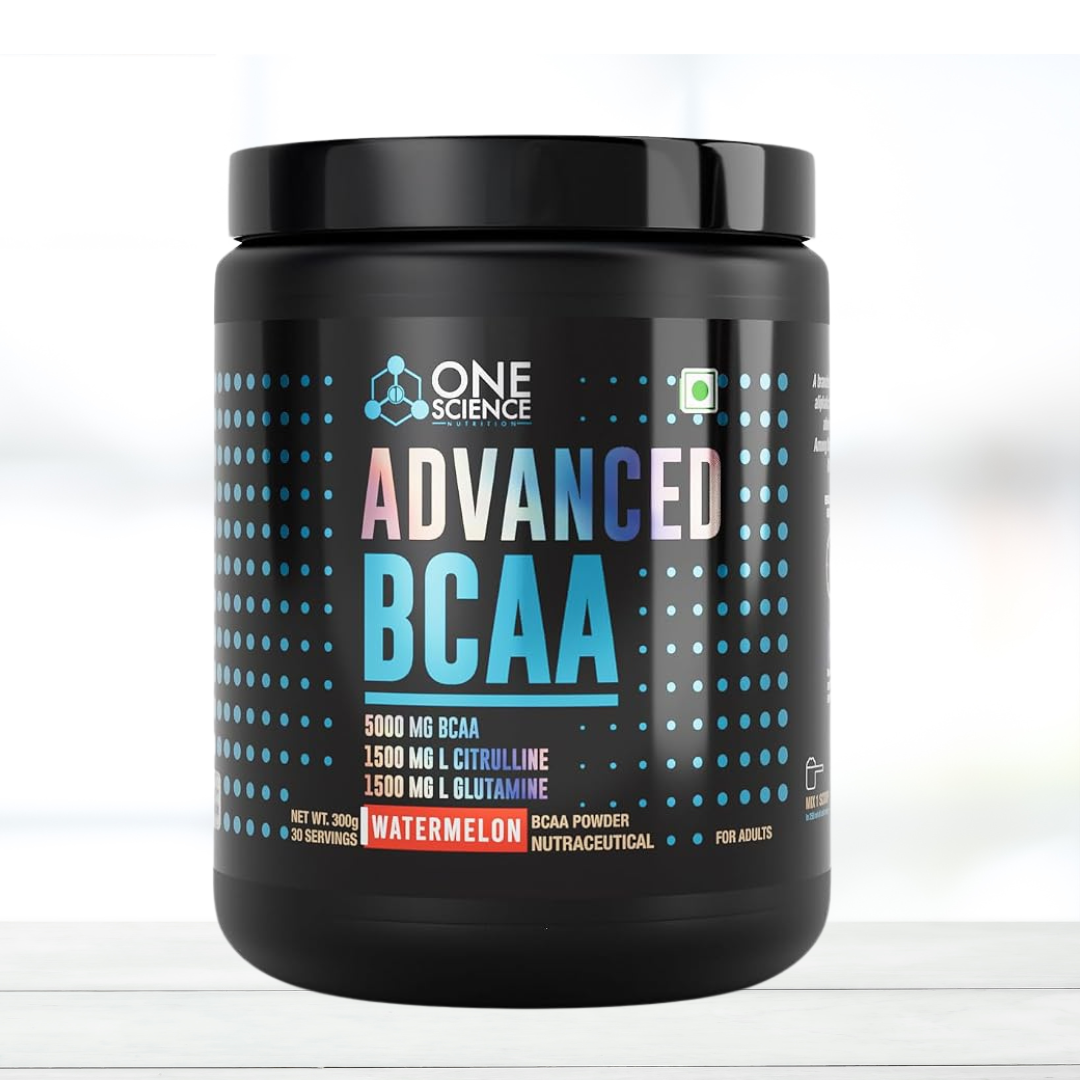 One Science Advanced BCAA Supplement for Muscle Recovery & Workout Support| peach mango flavour