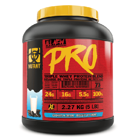 Mutant Pro – Triple Whey Protein Cookies N Cream / Biscuts Creme - The Muscle Kart.com