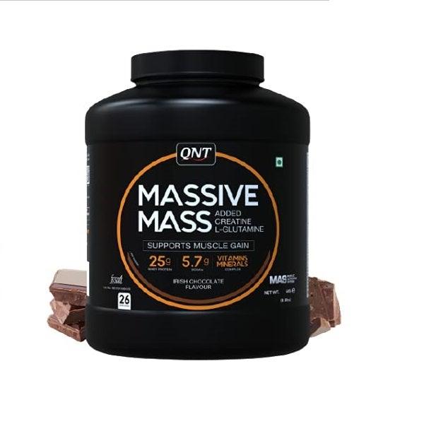 QNT Massive Mass, Supports Muscle Gain, 4kg, Irish Chocolate - The Muscle Kart.com