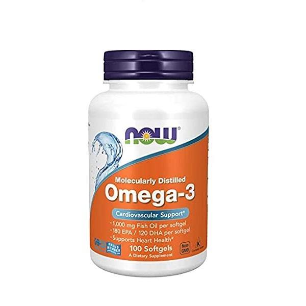 Now Foods  Omega-3 Fish Oil 100 Softgels - The Muscle Kart.com
