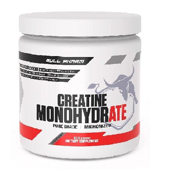 Bull Pharm Micronized Creatine Monohydrate Powder, Unflavored, Keto Friendly, 100 Servings for Muscle Growth, Increased Strength, Enhanced Energy Output and Improved Athletic Performance - The Muscle Kart.com