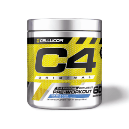Cellucor C4 Pre Workout Explosive Energy 60 Servings Ice Blue Razz - The Muscle Kart.com