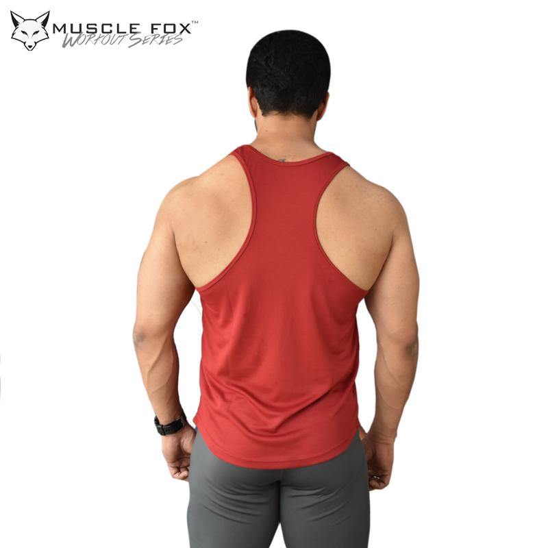 Muscle Fox Chest Day Maroon Vest - The Muscle Kart.com