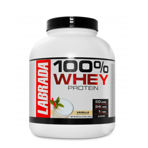 Labrada 100% Whey Protein 4.13lbs Vanilla - The Muscle Kart.com