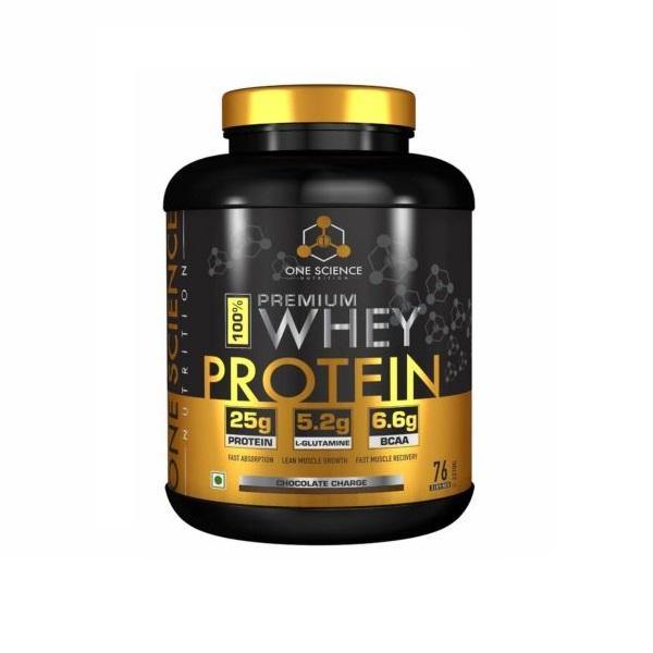 One Science Nutrition Premium  Whey Protein 5 lbs, 2.27 kg Chocolate Charge - The Muscle Kart.com