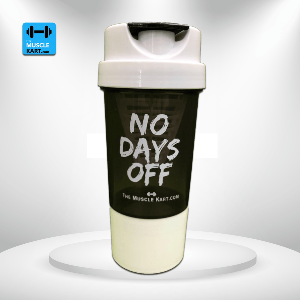 No Days Off Cyclone Protein Compartment Gym Shaker - The Muscle Kart.com