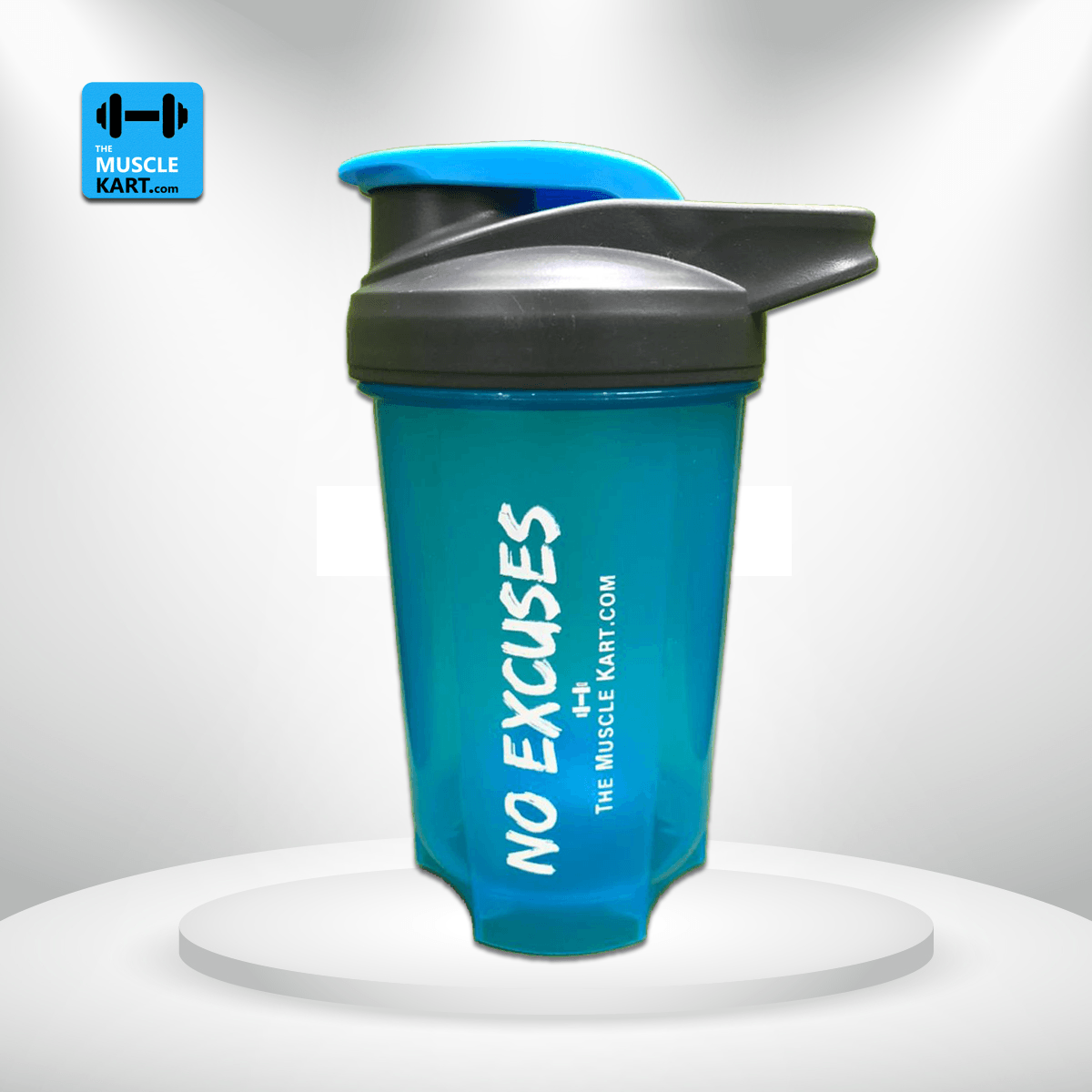 No Excuses Blue Protein / Gym Shaker 600ml - The Muscle Kart.com