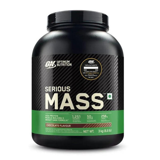 Optimum Nutrition Serious Mass, 6 lbs Chocolate With Scratch & Verify