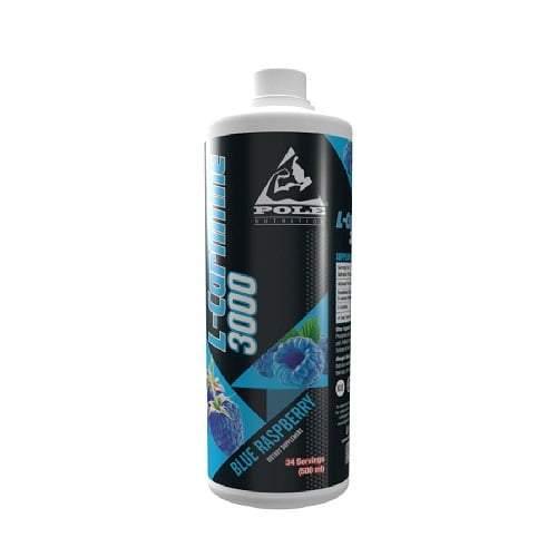 Pole Nutrition Liquid L-Carnitine 3000 mg, 34 Servings Blue Raspberry - The Muscle Kart.com