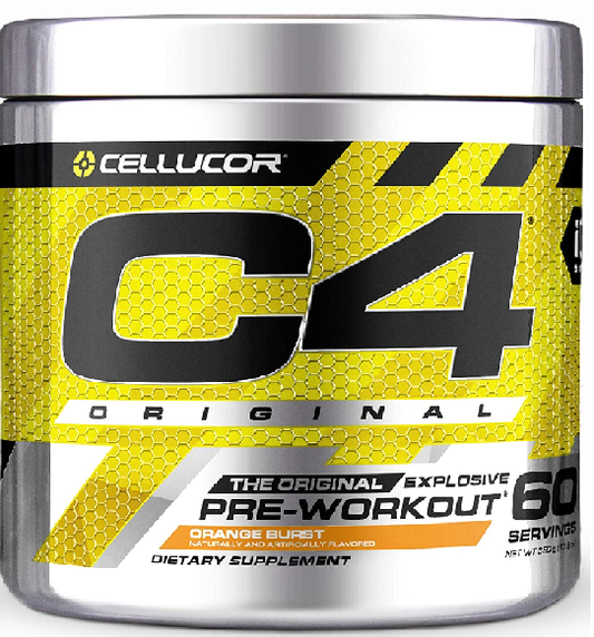 Cellucor C4 Pre-Workout Explosive Energy 60 Serving (Orange Burst) - The Muscle Kart.com