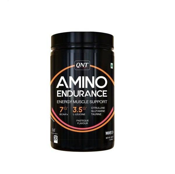 QNT Amino Endurance | Supports Muscle Building & Recovery | 400g | Pasteque flavor | 30 Servings (7g BCAA, 3.5g L-Leucine, Vitamin B6) - The Muscle Kart.com