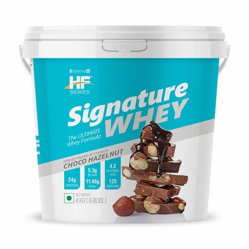 Healthfarm HF Series Signature Whey Protein Powder|Whey Isolate Protein Primary|With added EAA and Glutamine|125 SERVINGS|Build Lean and Bigger Muscles|4Kg (SIGNATURE CHOCOLATE) - The Muscle Kart.com